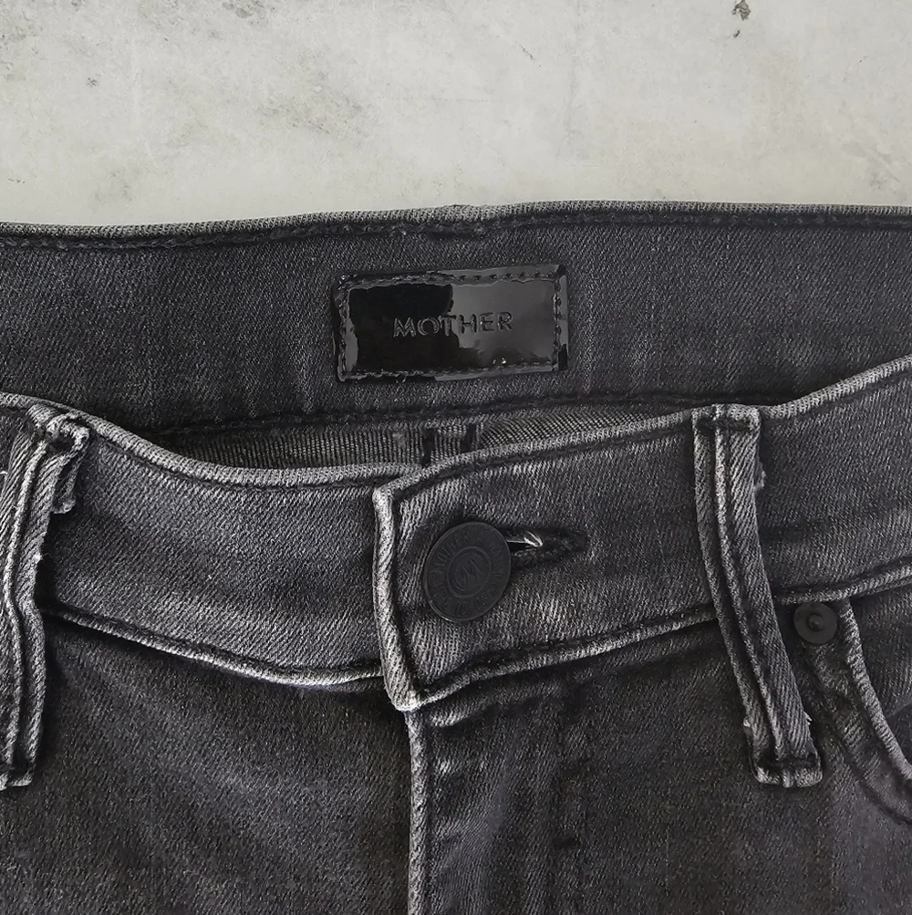 MOTHER The Swooner High Rise Skinny Ankle One Last Time Gray Jeans‎ 27 Preowned